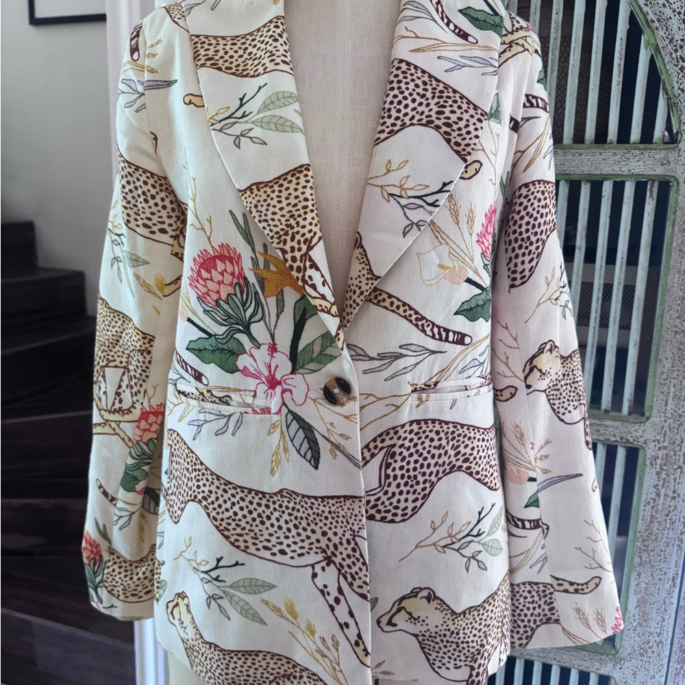Animal Print Blazer